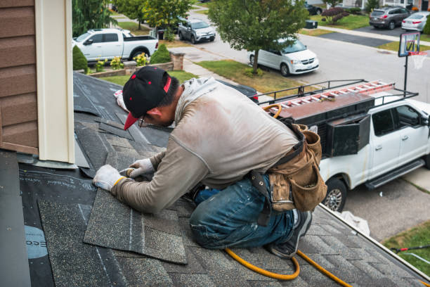 Professional Flat Roof Repair technician working in South Fork, PA